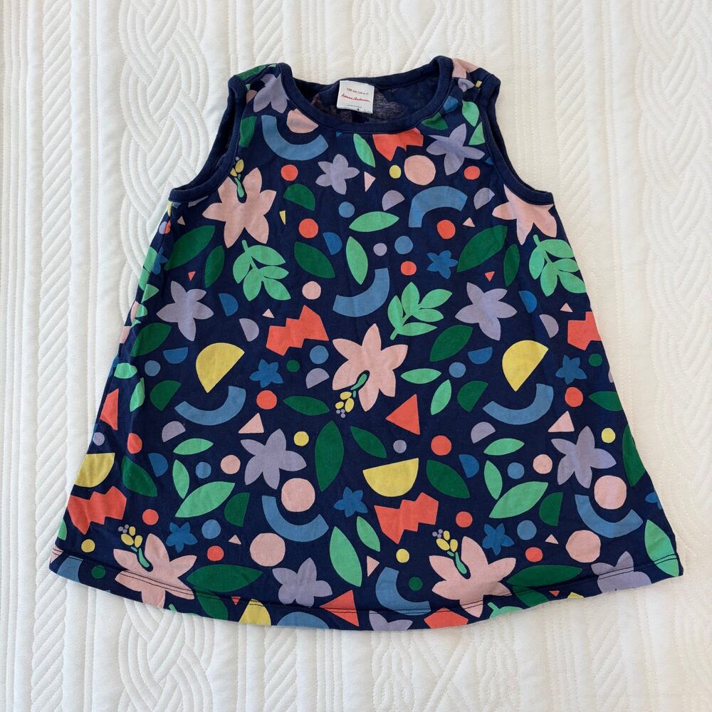 Hanna Andersson Girls Floral Geometric Tank Top Size US 6-7